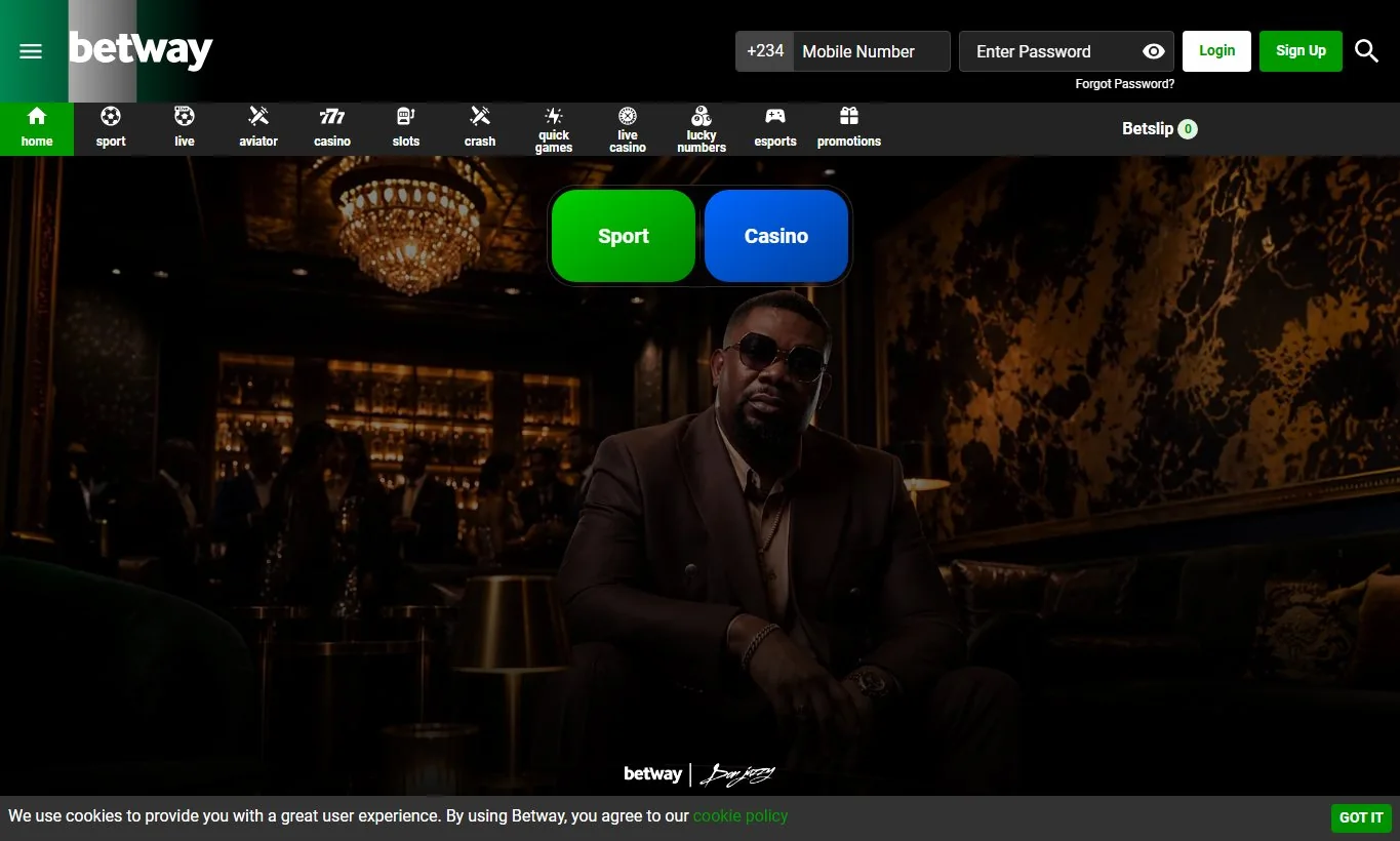 Official Betway Nigeria public interface